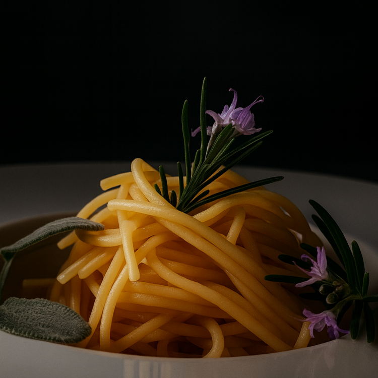 Pasta con sugo al tonno ed olio evo al basilico bio (Copia)